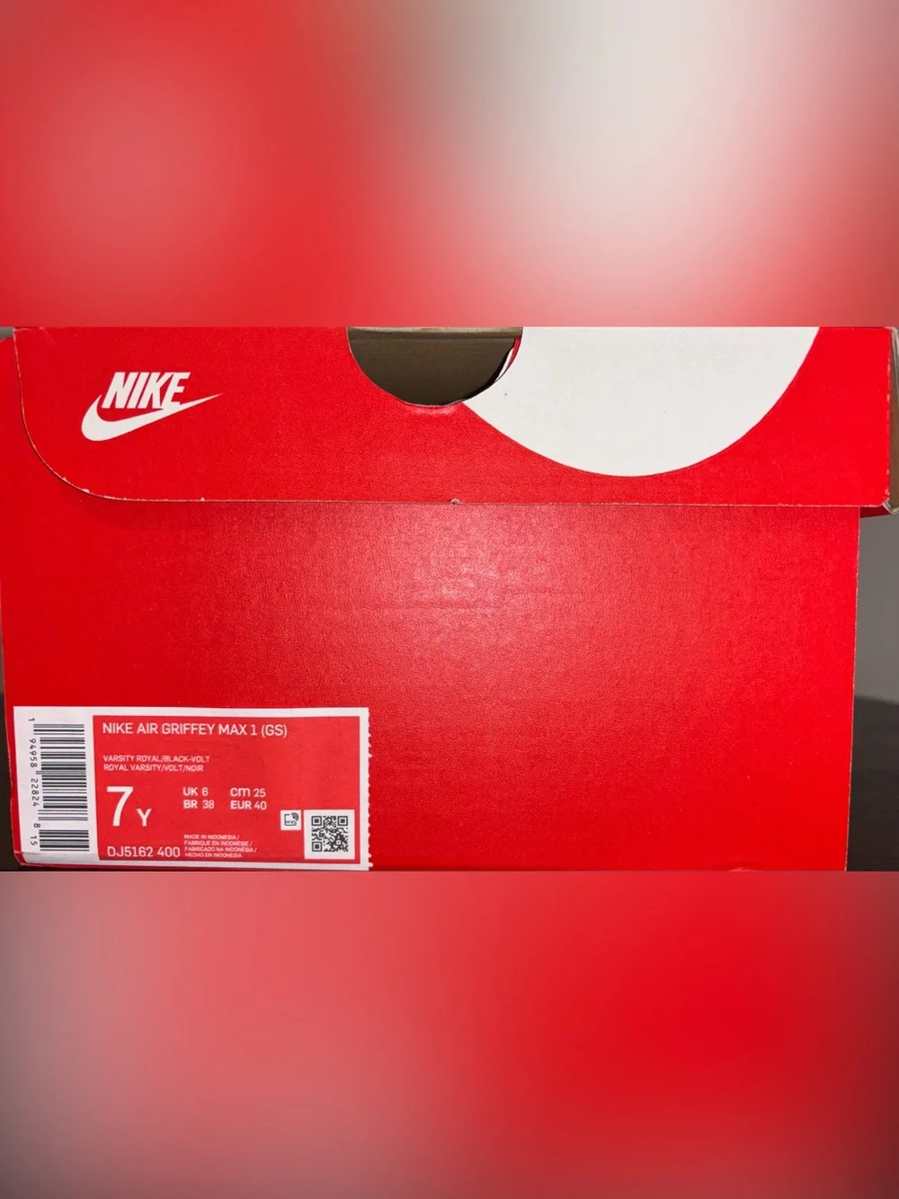Nike Air Griffey Max 1 Varsity Royal Grade School Size 7Y Brand New With Box
